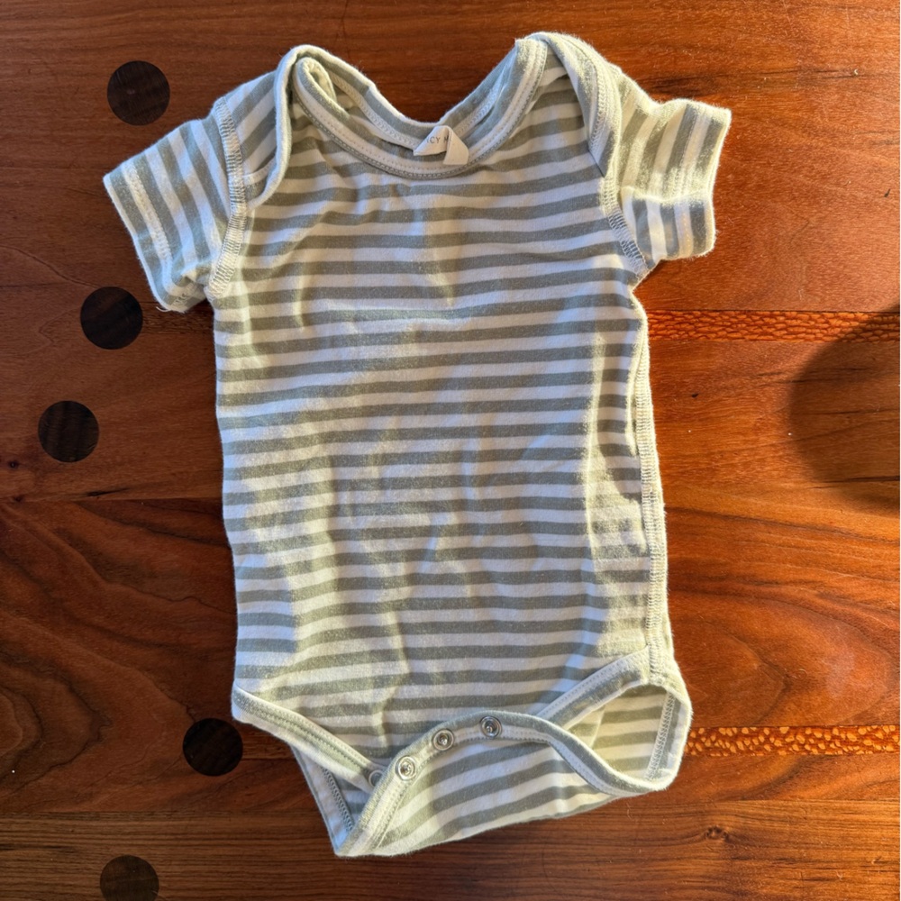 Quincy mae onsie, striped jersey